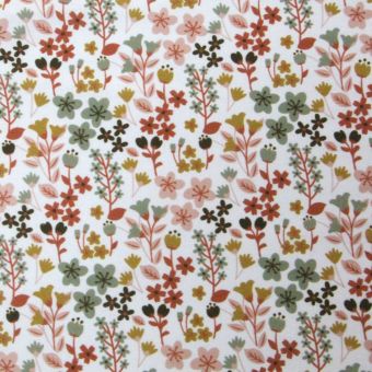 Tissu Cretonne milly rose