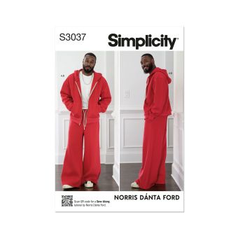 Patron simplicity s3037.a - survÊtement hommes par norris dÁnta ford 36-54