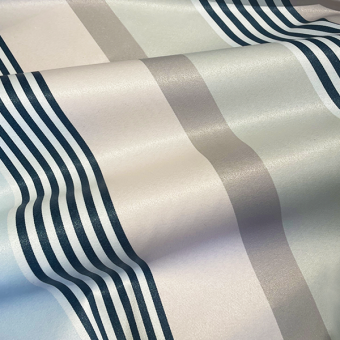 Tissu jacquard enduit déperlant Betty Pastel rayures