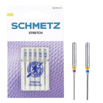  Aiguilles machine Schmetz stretch assorties 75 a 11 90 a 14- 130/705 H-S