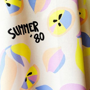 SUMMER 80 BEIGE DOUBLE GAZE AU METRE