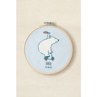 kit broderie gift of stitch ours trotinette