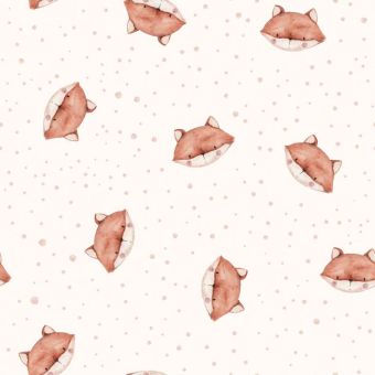 Tissu Impermeable Petit Renard Pois, coupon 1m x laize (155cm)