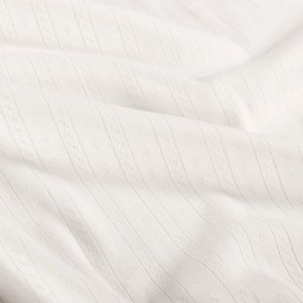 Tissu maille pointelle coton uni blanc