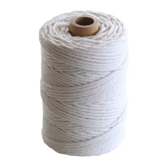 Pelote corde macramé coton blanc 200g 2,2mmx70m