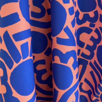 DOTTY KEITH BLEU RIB JERSEY AU METRE
