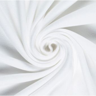 Tissu polaire doux et lourd uni blanc