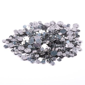 Sequins à coudre ronds argentés