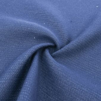 Tissu sergé jean fluide recyclé bleu nuit - Origine France