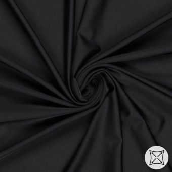 Tissu maillot de bain recyclé uni noir