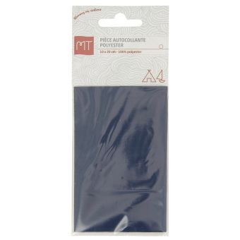 Pièce autocollante réparation nylon bleu marine MT