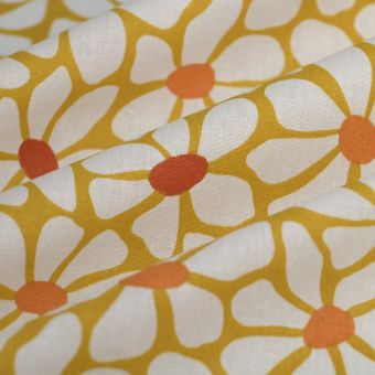 Tissu cretonne April curry
