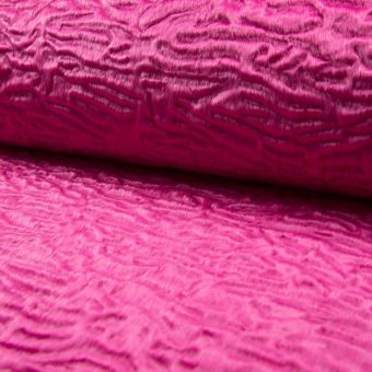 Tissu Fausse Fourrure lourde texturée fuchsia