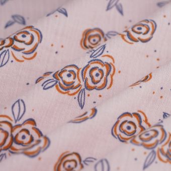 Tissu Lange bouquet au trait