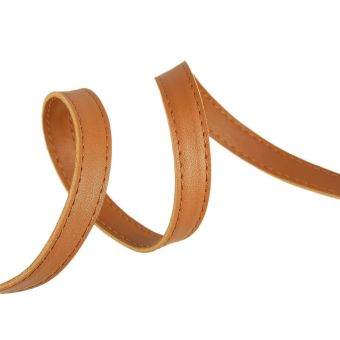 Sangle simili cuir marron 15 mm