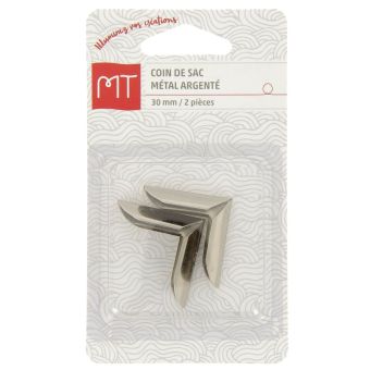 Coin de sac 30 mm argent 2 pièces