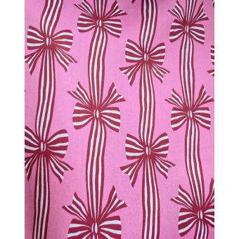 Satin de coton/Mademoiselle/Rose et bordeaux