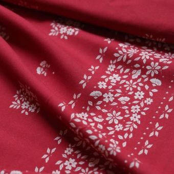 Tissu popeline de viscose ecovero imprimé Porcelaine - Lise Tailor