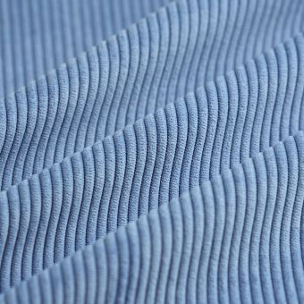 Tissu velours côtelé First bleu doux siège