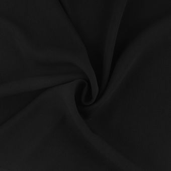 Tissu crêpe lourd uni Cérémonie noir