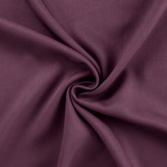 Tissu twill viscose uni mauve