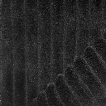 Tissu velours très large côte uni noir