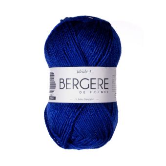 Pelote de laine idéale 4 empire bleu roi Bergère de France