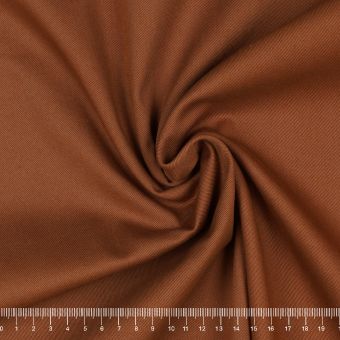 Tissu sergé coton bio marron