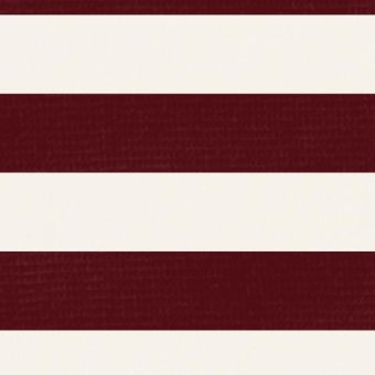 Tissu French Terry Rayures Larges Bordeaux Crème, coupon 1m x laize (145cm)