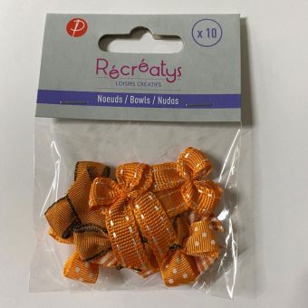 Lot de 10 nœuds orange