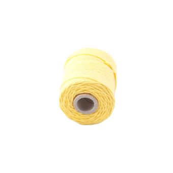 Pelote corde macramé coton jaune 50g 1mmx65m