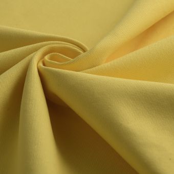 Tissu twill coton uni jaune