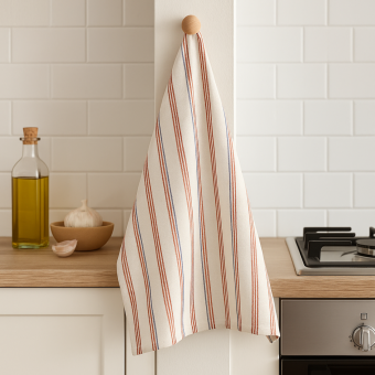 Torchon campagne Tartan rayure 50 x 70 cm