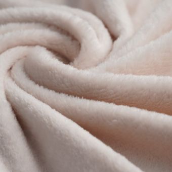 Tissu doudou Cozy uni rose