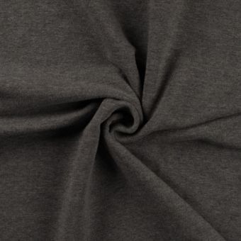 Tissu french terry uni gris anthracite chiné