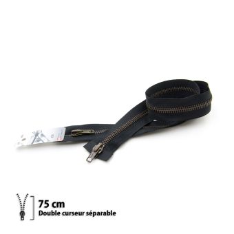 Eclair Prym - Fermeture éclair Z18 - double curseur Séparable 6mm - 75 cm