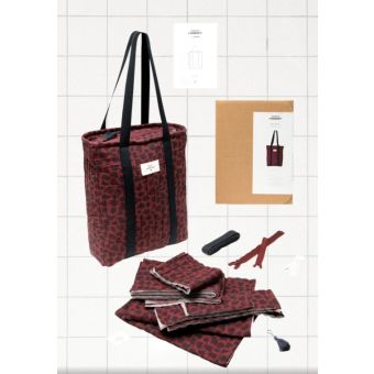 Kit DIY couture - Sidonie sac cabas léopard bordeaux - Promod Couture