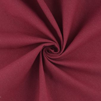 Tissu demi natté rouge coton recyclé Nattéa