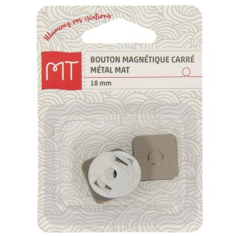 Bouton magnétique carre 18-20 mm or x1