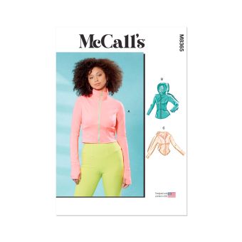Patron McCall's 8365AX5 - Veste zippée à découpe princesse du 32 au 40 FR