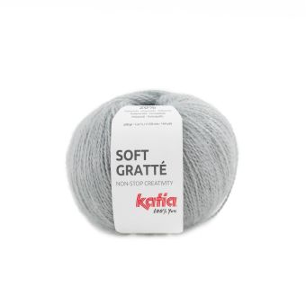 Pelote de fil à tricoter Soft Gratté gris perle pour peaux sensibles - Katia