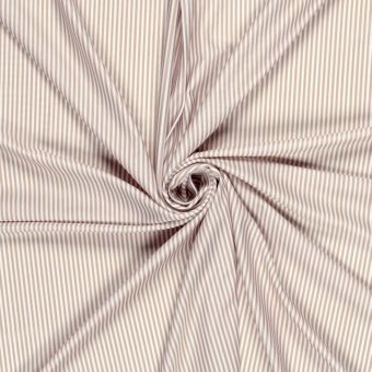 Tissu maillot de bain recyclé imprimé digital rayures camel et blanc