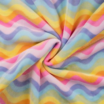 Tissu douillette zig zag multico