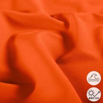 Tissu short de bain uni recyclé orange