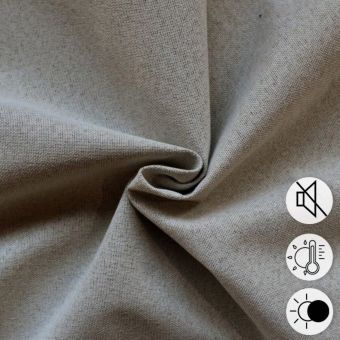 Tissu uni occultant thermique phonique recto- verso taupe - 280 cm
