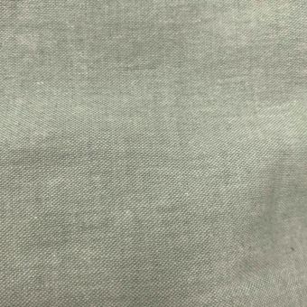 Tissu chambray coton mélangé vert moyen recyclé