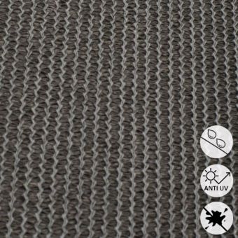 Toile d'ombrage anti-taches, anti-uv coloris gris foncé