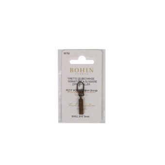 Tirette métal pour fermeture à glissière bronze