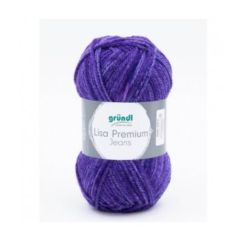 Pelote de laine à tricoter LISA PREMIUM JEANS - Grundl - certifiée Oeko-Tex