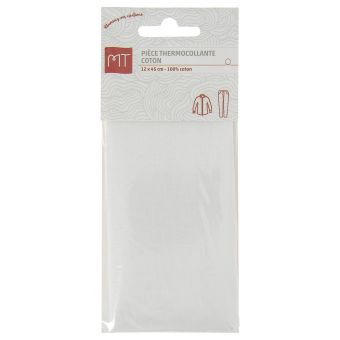 Pièce thermocollante coton blanc MT